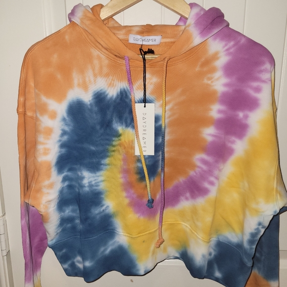 🆕 DAYDREAMER double trouble bright colored tie dye hoodie size xs/small - Picture 5 of 7